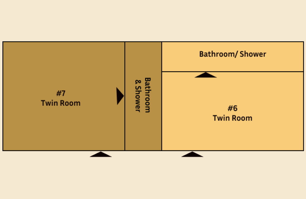 2 Standalone Twin Rooms Blueprint